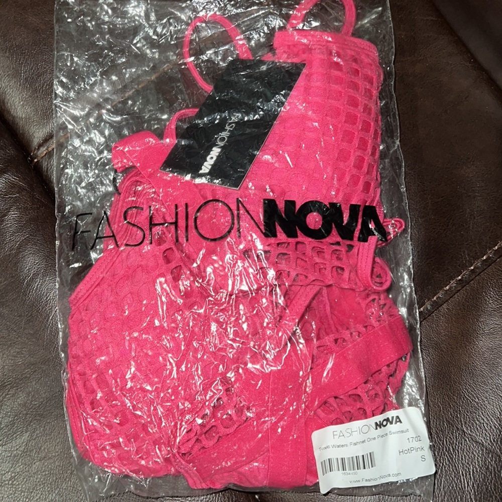 FashionNova Fishnet One Piece Swimsuit - Picture 2 of 5